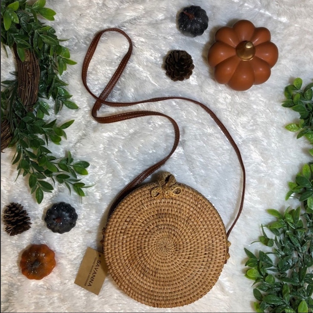 NWT Savanna Rat-ton Crossbody Purse 👜